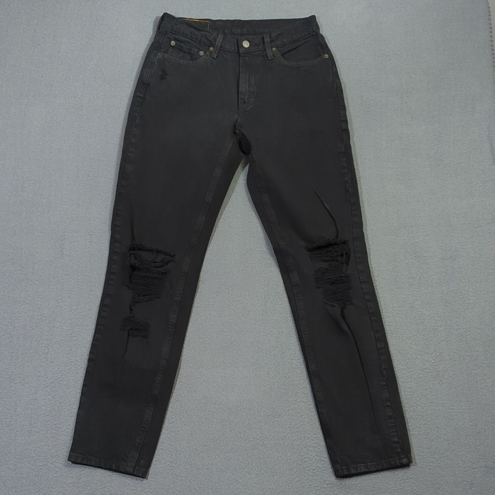 Levi's Jeans Men's 30x32 Fits 29x30 Black Distressed 531 Athletic Slim Denim
